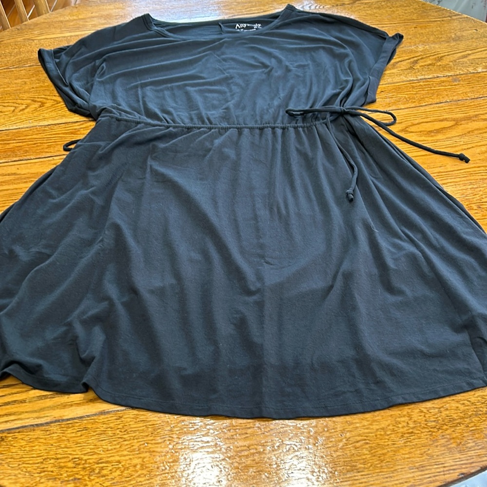 AnyBody brand black cinch waist dress.  Size 3XL. Great condition.